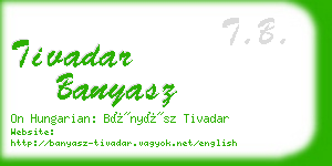 tivadar banyasz business card